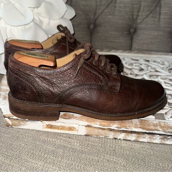 Frye Brown Leather Oxford Shoes Men’s 8.5 - Picture 2 of 9